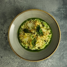 Roasted cauliflower, caper & lemon risotto